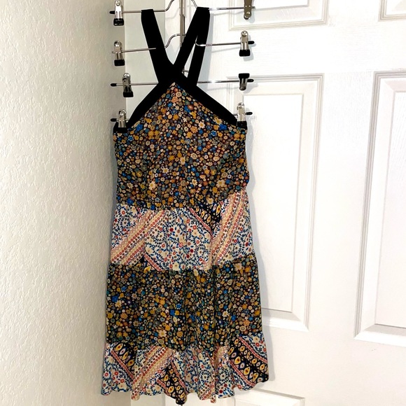 BCBGeneration Cross Halter Mix Print Dress Large - Picture 5 of 13